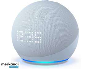 Amazon Echo Dot (5. gen.) s hodinami - šedo-modrá - B09B8RVKGW