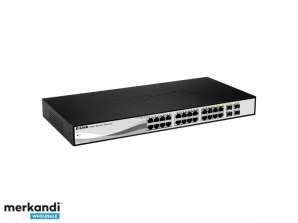 D-Link Switch 24-port 4 x delt SFP fiberoptisk DGS-1210-24/E