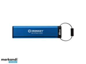 Kingston IronKey tastatūra 200 USB zibspuldze 8GB IKKP200/8GB