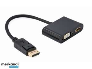 Προσαρμογέας CableXpert DisplayPort σε HDMI + VGA - A-DPM-HDMIFVGAF-01