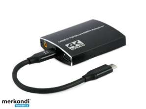 CableXpert USB C to dual HDMI adapter 4K 60Hz A CM HDMIF2 01