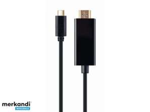 CableXpert USB-C naar HDMI-male adapter 4K 60Hz 2m, A-CM-HDMIM-02
