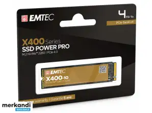 Emtec belső SSD X410 4 TB kapacitású M.2 2280 SATA 3D NAND 7500 MB/sec