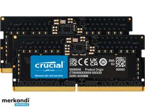 Crucial 16GB 2 x 8GB DDR5 4800MHz 262-pinos SO-DIMM CT2K8G48C40S5