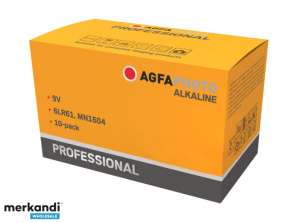 AgfaPhoto 9 V blockbatteri alkalisk mangan professionell 10er 110 858463
