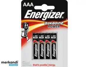 Batteri Energizer Batteri LR3 AAA alkalisk effekt 4stk.
