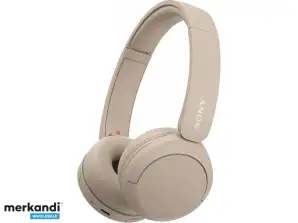 Sony bezdrátová stereofonní sluchátka s mikrofonem krémová WH CH520