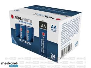 AGFAPHOTO Batteria di Alimentazione Alcalina Mignon AA Confezione Multipla Confezione da 24