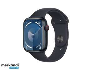 Apple Watch S9-legering. 45mm GPS Cellulaire Middernacht Sport Band M/L MRMD3QF/A