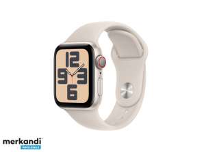 Apple Watch SE Alaşımı. 40mm GPS Hücresel Starlight Spor bandı S / M MRFX3QF / A