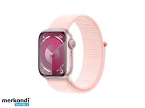 Apple Watch S9 sakausējums. 41 mm GPS rozā sporta cilpa gaiši rozā MR953QF / a