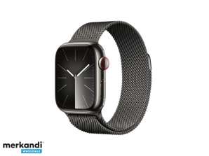 Apple Watch S9 Ατσάλι 41mm GPS Cell. Graphite Milanese Loop S/M MRJA3QF/A