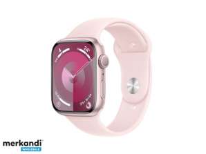 Κράμα Apple Watch S9. 45mm GPS ροζ αθλητική μπάντα ανοιχτό ροζ M/L MR9H3QF/A