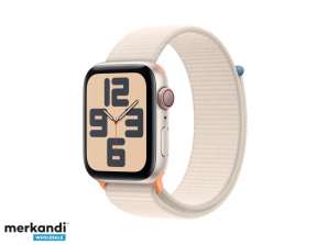 Apple Watch SE Alaşımı. 44mm GPS Hücresel Yıldız Işığı Spor Döngüsü MRH23QF/A