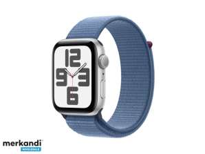Apple Watch SE сплав. 44 мм GPS сребърен спортен контур зимно синьо MREF3QF/A