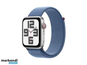 Apple Watch SE Alaşımı. 44mm GPS Hücresel Gümüş Spor Döngü Mavi MRHM3QF/A