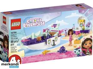 LEGO Куклената къща на Габи Корабът и спа на Габи и котето 10786