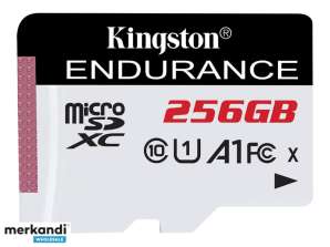 Tarjeta de memoria flash de alta resistencia Kingston de 256 GB microSDXC SDCE/256 GB