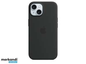 Apple iPhone 15 silikoninis dėklas su MagSafe Black MT0J3ZM/A