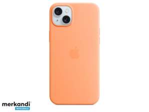 Silikonové pouzdro pro Apple iPhone 15 Plus s MagSafe oranžovým sorbetem MT173ZM/A