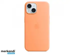 Apple iPhone 15 Silikonskal med MagSafe Orange Sorbet MT0W3ZM/A