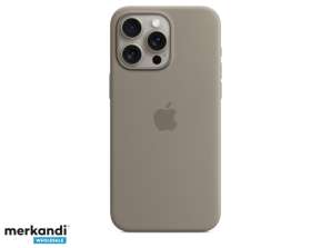 Custodia in silicone per Apple iPhone 15 Pro Max con MT1Q3ZM/a MagSafe Clay
