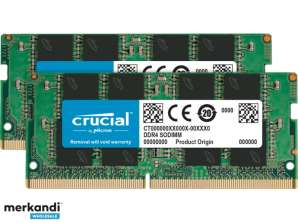 Zestaw Crucial 32 GB pamięci RAM DDR4 SOO DIMM PC3200 CL22 2x16GB CT2K16G4SFRA32A