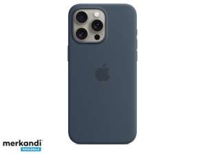 Apple iPhone 15 Pro Max силиконов калъф с MagSafe Storm Blue MT1P3ZM/A