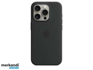 Apple iPhone 15 Pro silikoninis dėklas su MagSafe Black MT1A3ZM/AA