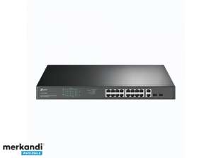 TP LINK 18 Port Gigabit Rackmount Switch with 16 PoE Unmanaged TL SG1218MP