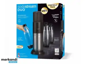 Machine à soda SodaStream Duo Value Pack Titanium 1016813490