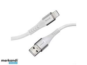 Intenso USB-kabel A315L1.5m 12W Nylon Vit 7902102