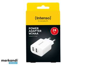 Intenso Power Adapter W24AA 2x USB A 24W White 7802412