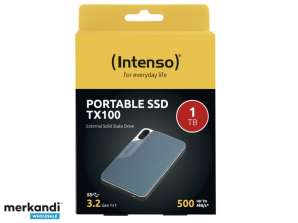Disque SSD externe Intenso TX100 1 To USB 3.2 Gen 1x1 Gris/Bleu 3826460
