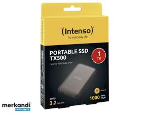 SSD Intenso Externo TX500 1TB USB 3.2 Gen 2x1 Castanho 3827460