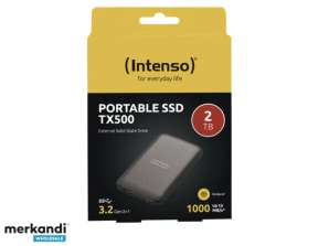 Внешний твердотельный накопитель Intenso TX500, 2 ТБ, USB 3.2 Gen, 2x1, коричневый 3827470