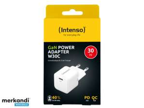 Intenso Power Adapter W30C GaN 1x USB C 30W White 7803022