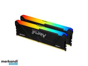 Kingston Fury 32GB 2x16GB DDR4 3600MT/s CL18 RGB Sort KF436C18BB2AK2/32