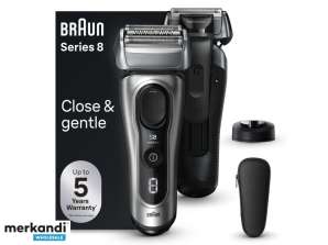 Braun Series8 8517s Electric Shaver Charging Station & Travel Case Silver 218016