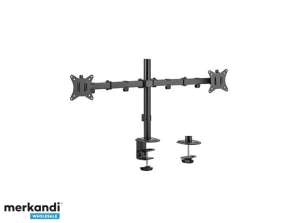 Gembird Adjustable 2 Display Table Arm 17 32 up to 9kg MA D2 01
