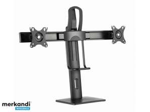 Gembird Double Monitor Desk Stand Height Adjustable Black MS D2 01