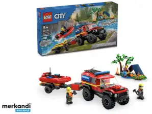 Camión de bomberos LEGO City con bote salvavidas 60412