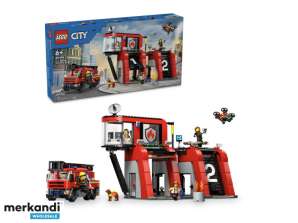 LEGO City Brandweerkazerne met draaischijf laddervoertuig 60414