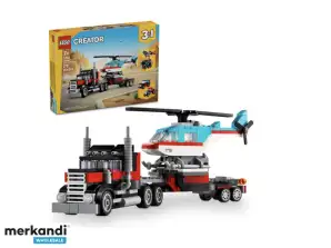 LEGO Creator 3 in 1 Tieflader mit Hubschrauber  31146