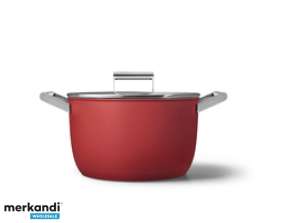 Smeg Dutch Oven with Lid 50s Style 26cm Red CKFC2611RDM