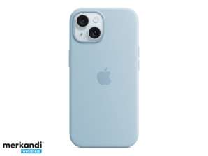 Apple Silikon Case iPhone 15 mit MagSafe hellblau MWND3ZM/A