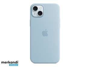 Capa de Silicone Apple iPhone 15 Plus com MagSafe Azul Claro MWNH3ZM/A