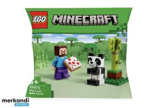 LEGO Minecraft Steve z małą pandą 30672