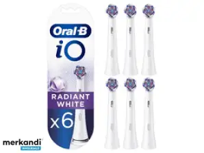 Oral B iO Strålande Vita Borstar 6-Pack Vit 4210201434856