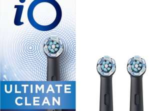 Oral-B IO Ultimate Clean Zwarte opzetborstels - 2 stusk voor Elektrische IO tandenborstel